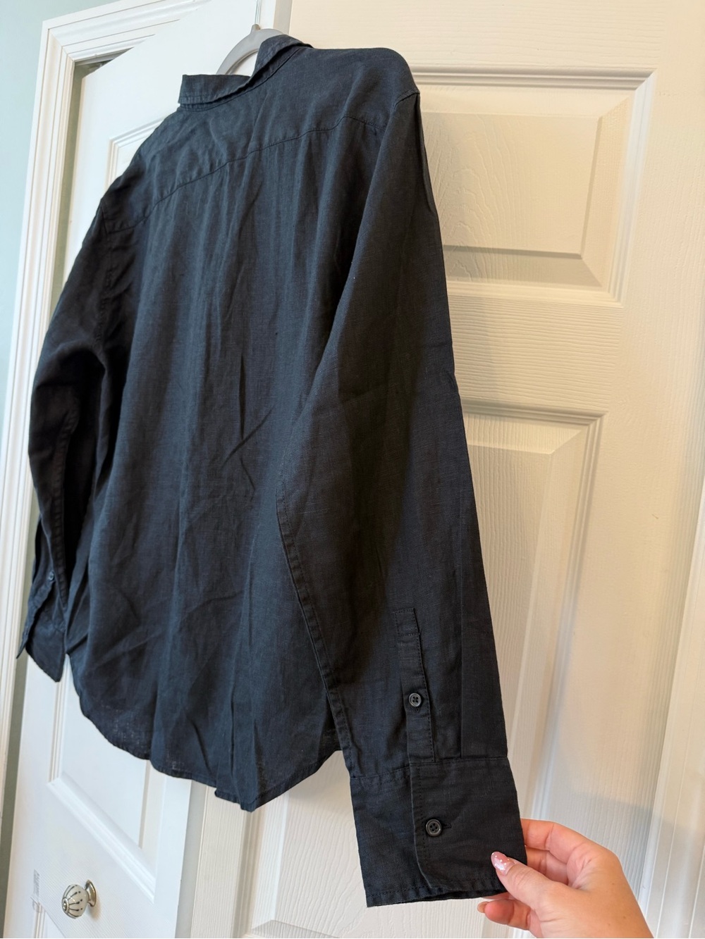 J. Crew Garçon classic black linen shirt in Baird McNutt Irish linen size 10 - Picture 9 of 9